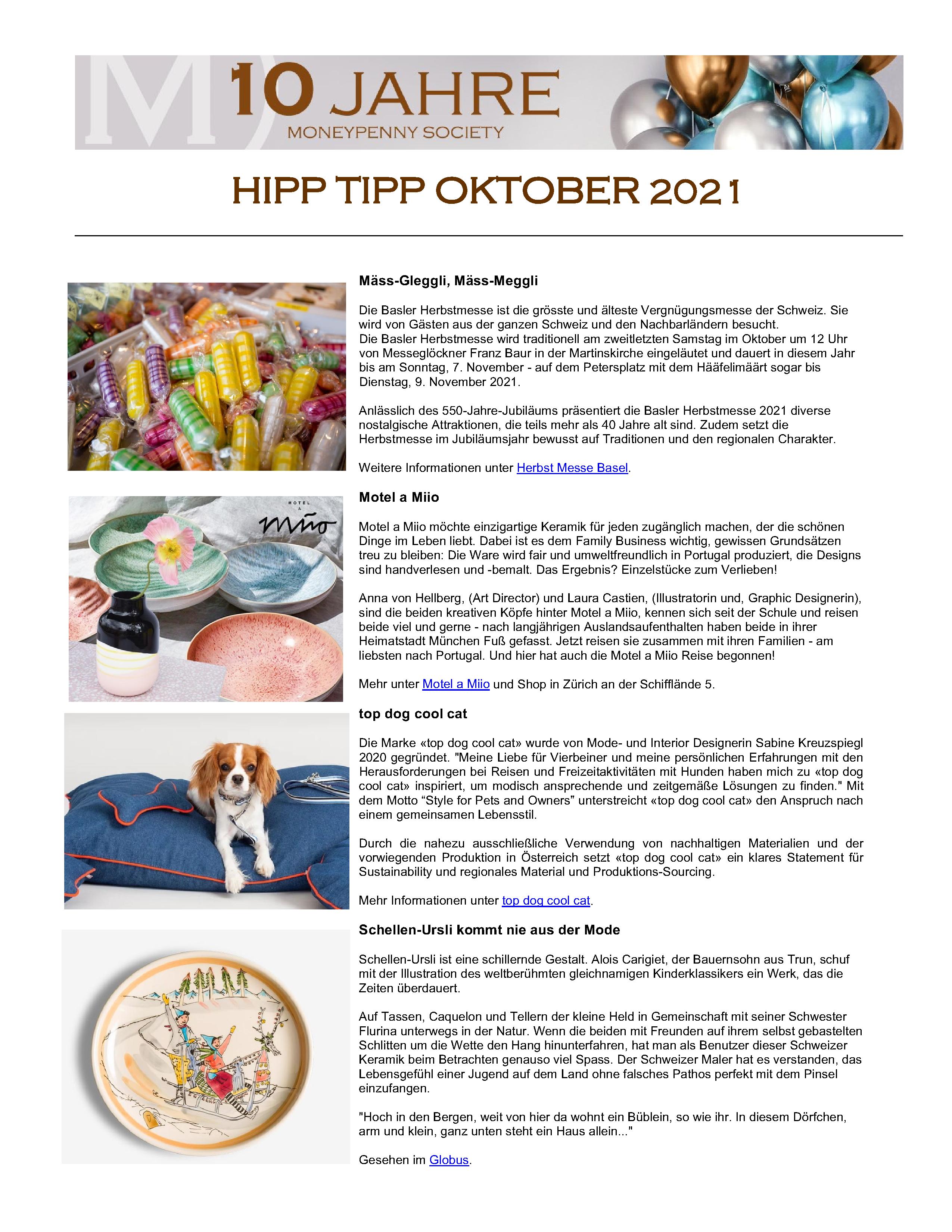 Hipp Tipp Oktober 2021